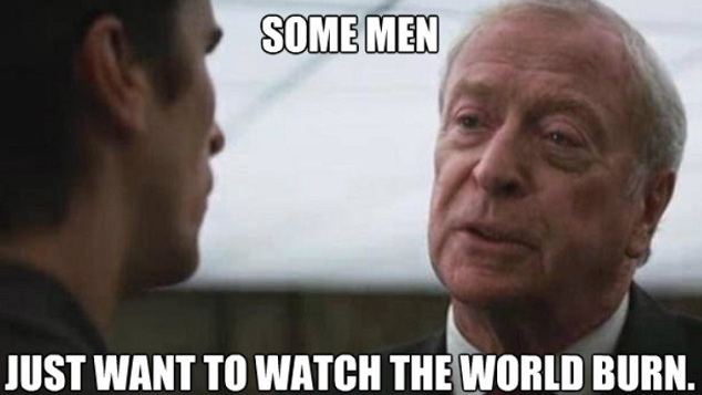 Alfred Pennyworth previews the Musk-Trump Administration in The Dark Knight.